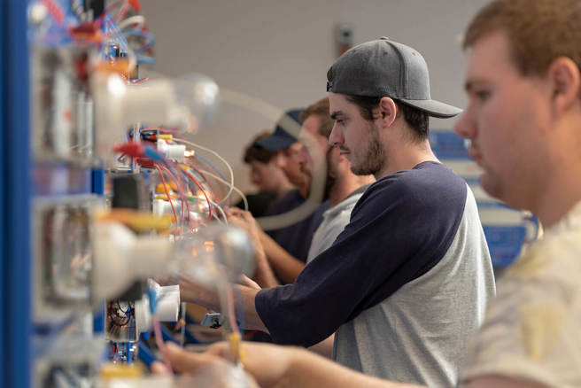Electrician apprentices training