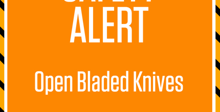 SAFETY ALERT Tile Openbladedknives