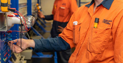 Female electrician training at EGT