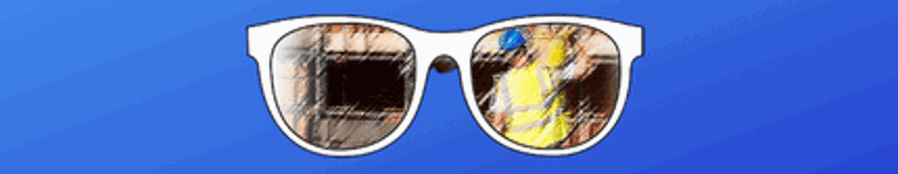 Look Twice Act Once Observe Your Surroundings Blue Gradient Image Card